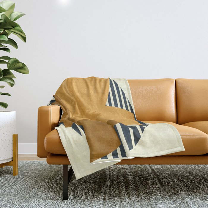 Modern abstract shape N01 Throw Blanket Gallery Image 1