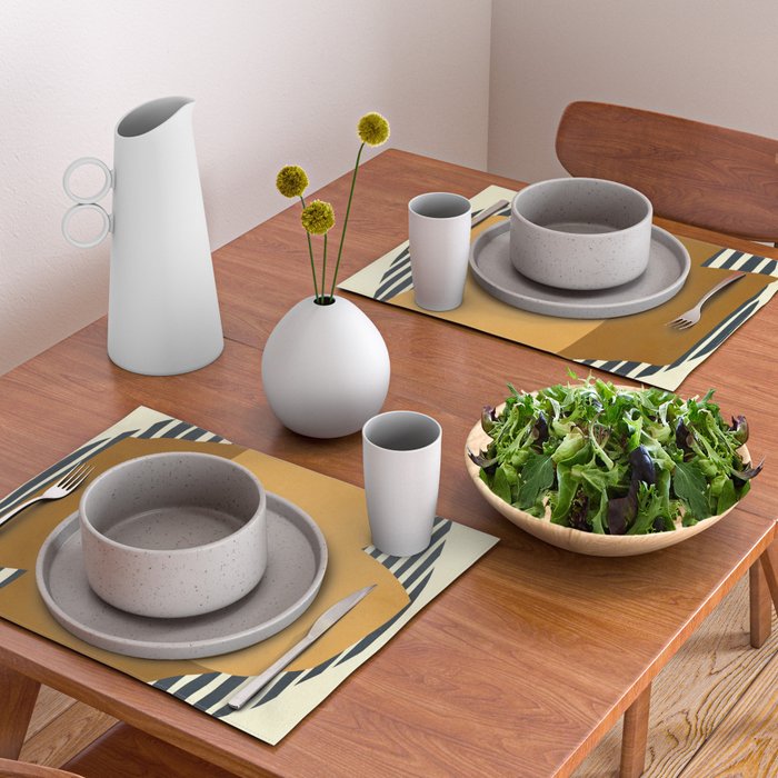 Modern abstract shape N01 Placemat Gallery Image 2