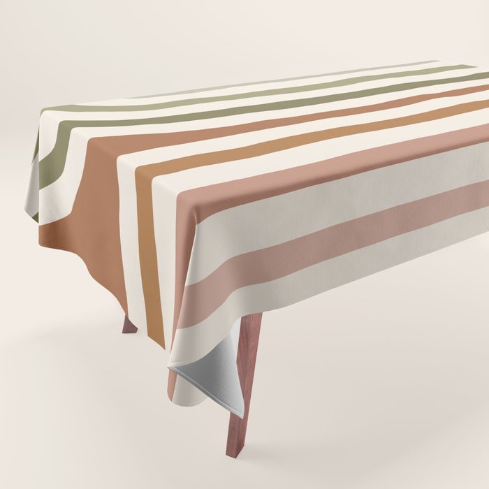 Bold Curvature Stripes I Tablecloth Gallery Image 1