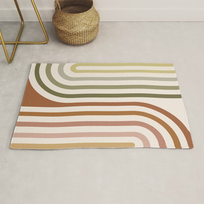 Bold Curvature Stripes I Rug Gallery Image 1