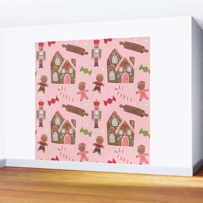 Retro Christmas Baking Wonderland Wall Mural Gallery Image 2