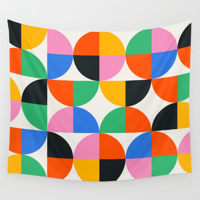 BAUHAUS PATTERN STUDY 02 Wall Tapestry Gallery Image 1