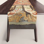 Kaitag 18th Century Caucasian Embroidery Print Table Runner Gallery Image 1