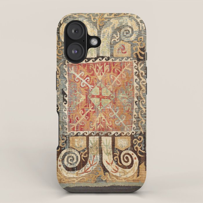 Kaitag 18th Century Caucasian Embroidery Print iPhone Case Gallery Image 1