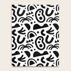Black abstract organic shape art pattern Notebook Gallery Image 4