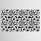 Black abstract organic shape art pattern Tablecloth Gallery Image 2