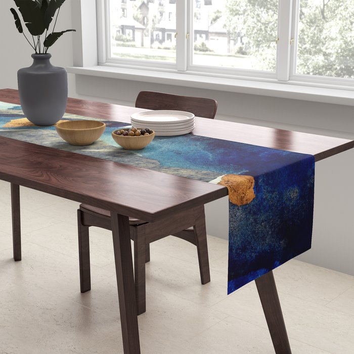 Cobalt Abstract Table Runner Gallery Image 2