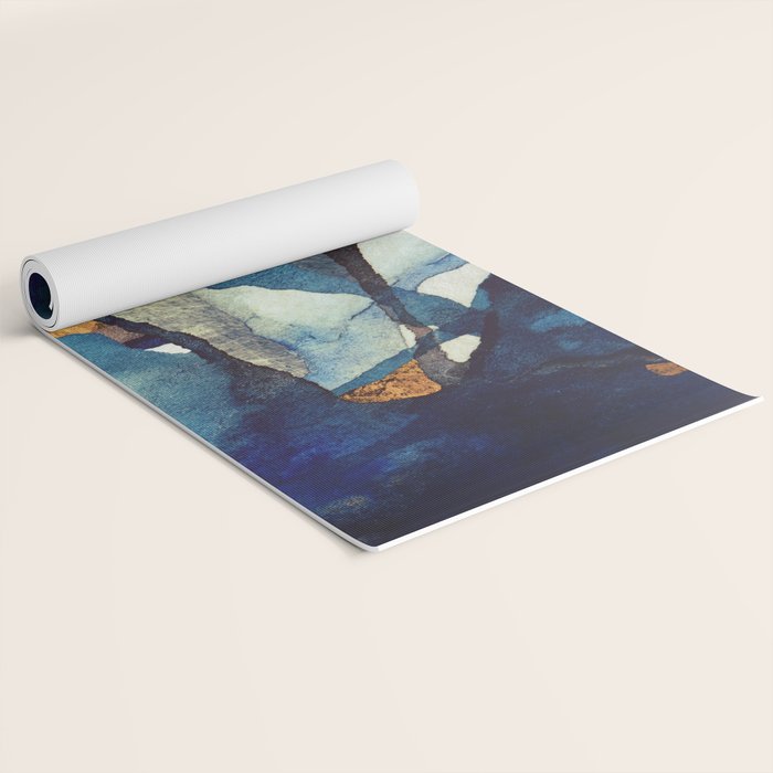 Cobalt Abstract Yoga Mat Gallery Image 2