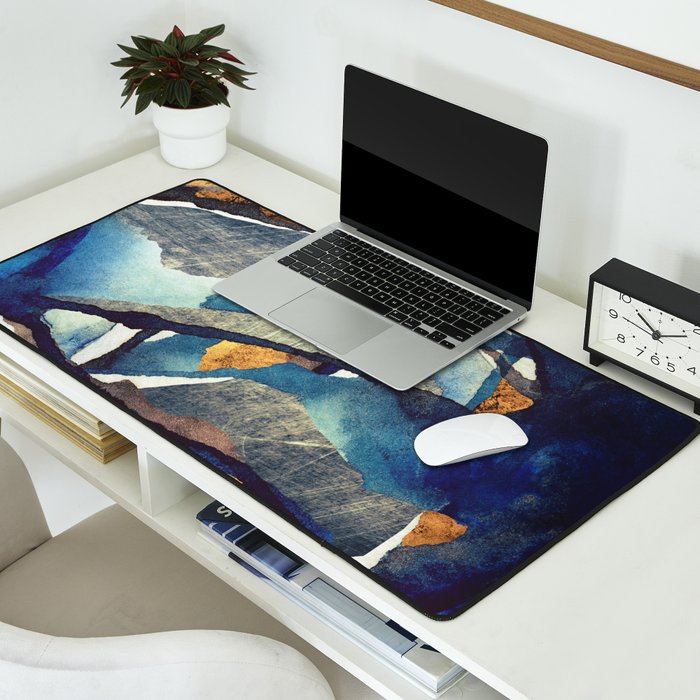 Cobalt Abstract Desk Mat Gallery Image 2