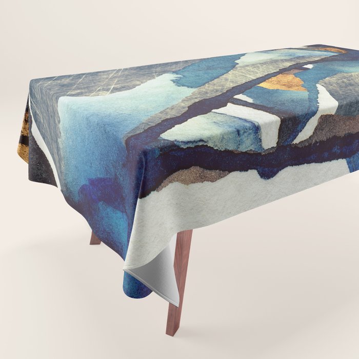 Cobalt Abstract Tablecloth Gallery Image 1