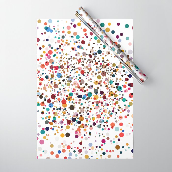 Colorful Splatter Confetti #3 Wrapping Paper Gallery Image 1