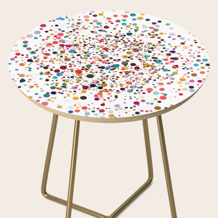 Colorful Splatter Confetti #3 Side Table Gallery Image 2
