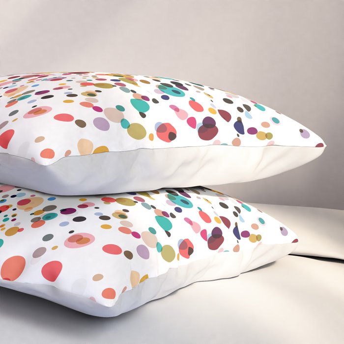 Colorful Splatter Confetti #3 Pillow Sham Gallery Image 3