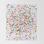 Colorful Splatter Confetti #3 Throw Blanket Gallery Image 2