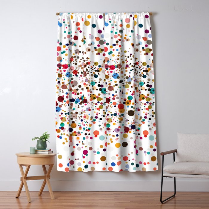 Colorful Splatter Confetti #3 Window Curtain Gallery Image 5