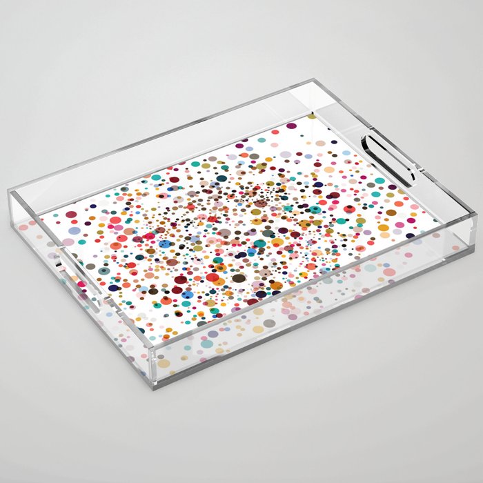 Colorful Splatter Confetti #3 Acrylic Tray Gallery Image 1
