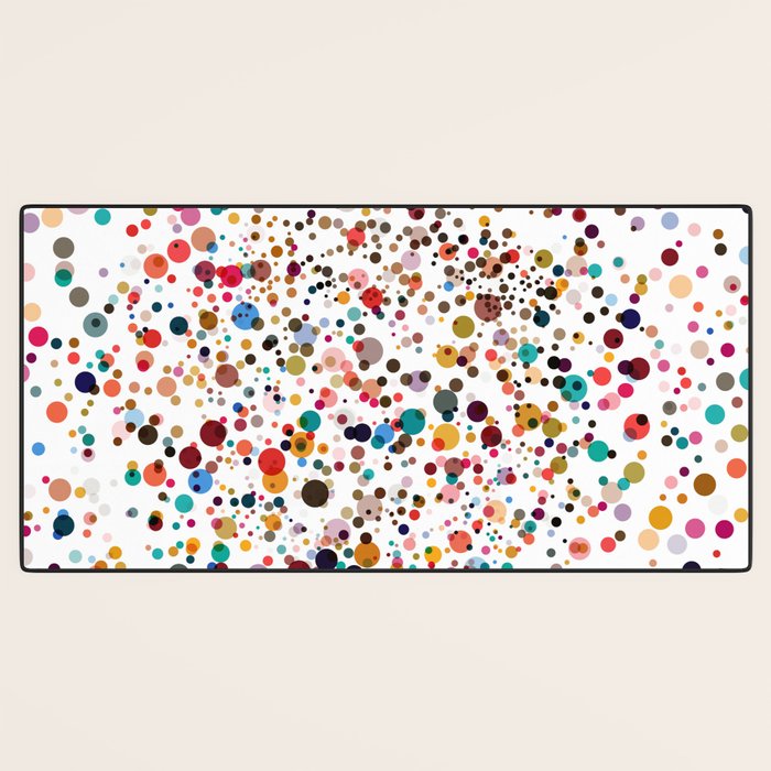 Colorful Splatter Confetti #3 Desk Mat Gallery Image 3