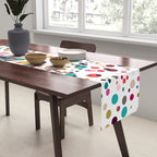 Colorful Splatter Confetti #3 Table Runner Gallery Image 2