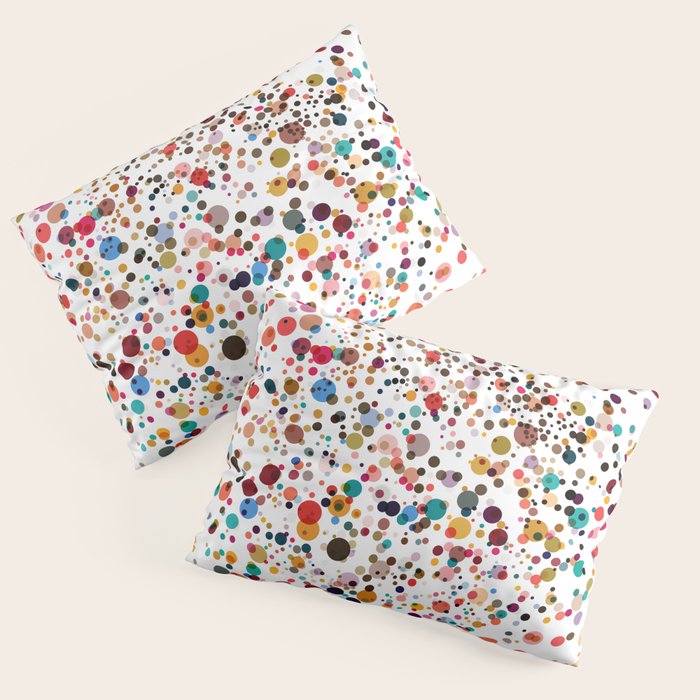Colorful Splatter Confetti #3 Pillow Sham Gallery Image 3