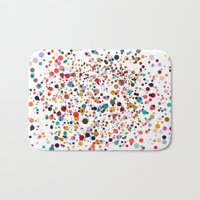 Colorful Splatter Confetti #3 Bath Mat Gallery Image 1