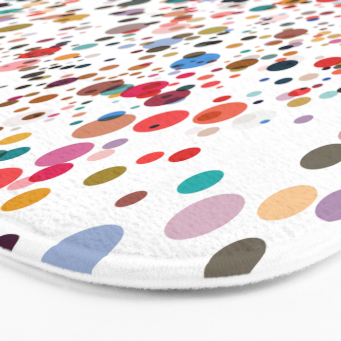 Colorful Splatter Confetti #3 Bath Mat Gallery Image 3