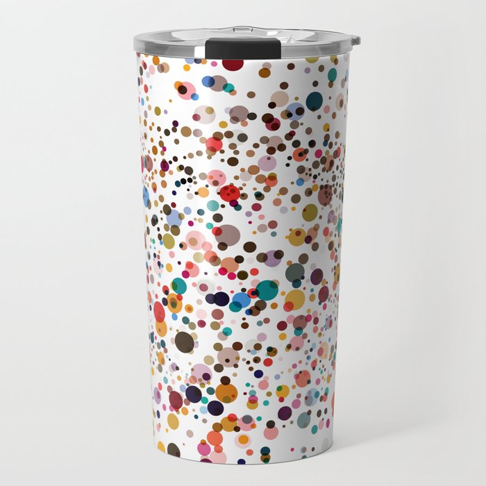Colorful Splatter Confetti #3 Travel Mug Gallery Image 1