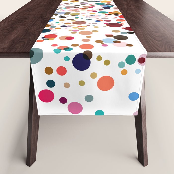 Colorful Splatter Confetti #3 Table Runner Gallery Image 1