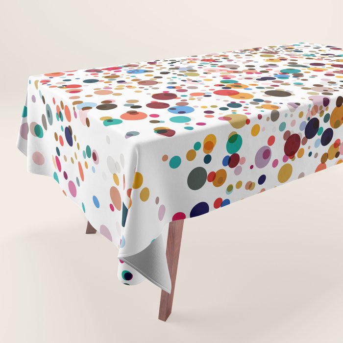 Colorful Splatter Confetti #3 Tablecloth Gallery Image 1