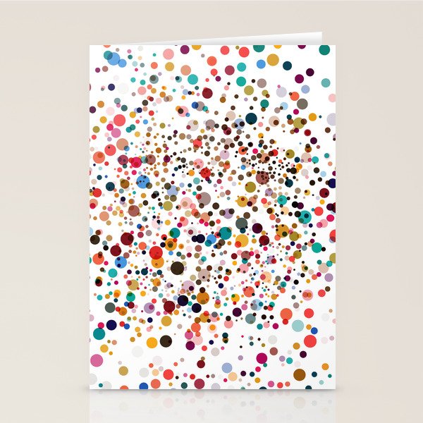 Colorful Splatter Confetti #3 Stationery Card Gallery Image 1