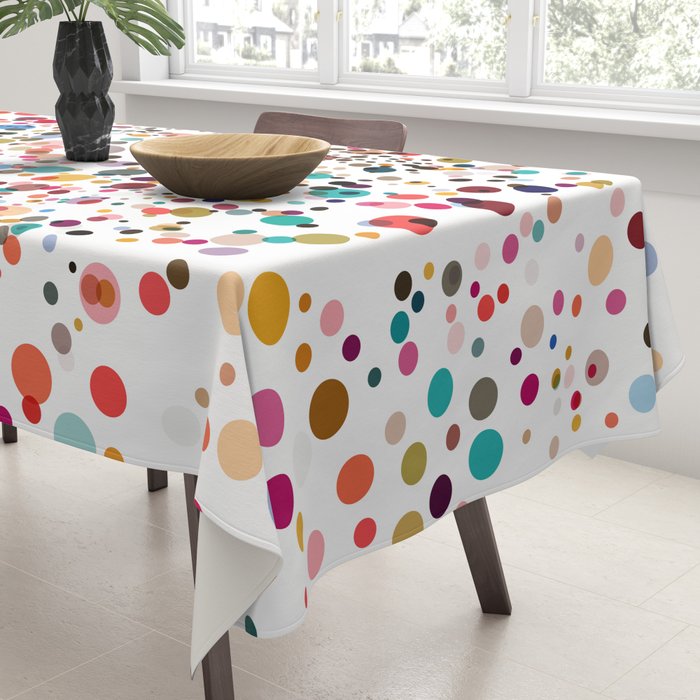Colorful Splatter Confetti #3 Tablecloth Gallery Image 3
