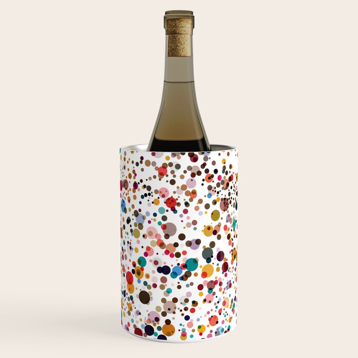 Colorful Splatter Confetti #3 Wine Chiller Gallery Image 1