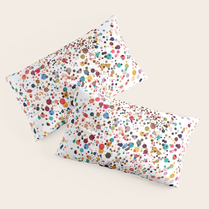 Colorful Splatter Confetti #3 Pillow Sham Gallery Image 2