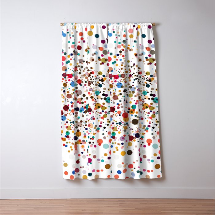 Colorful Splatter Confetti #3 Window Curtain Gallery Image 3