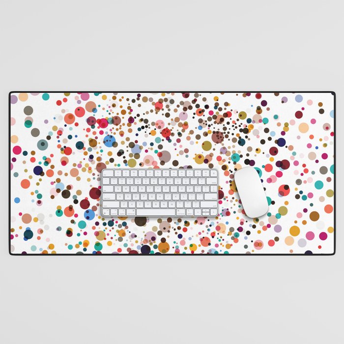 Colorful Splatter Confetti #3 Desk Mat Gallery Image 1