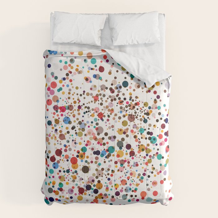 Colorful Splatter Confetti #3 Comforter Gallery Image 1