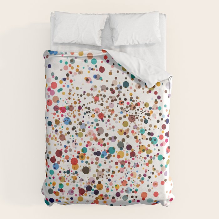 Colorful Splatter Confetti #3 Duvet Cover Gallery Image 1