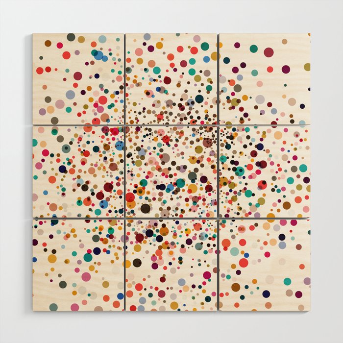 Colorful Splatter Confetti #3 Wood Wall Art Gallery Image 1