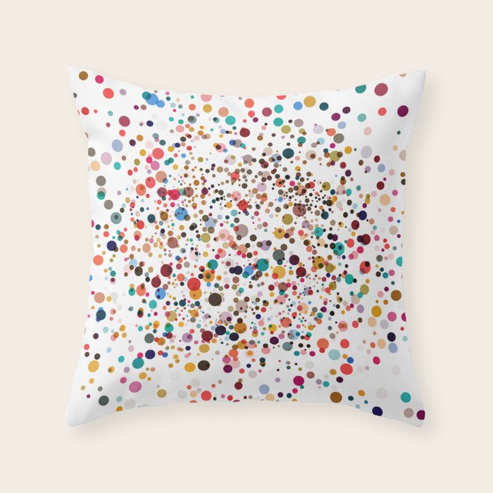 Colorful Splatter Confetti #3 Throw Pillow Gallery Image 6