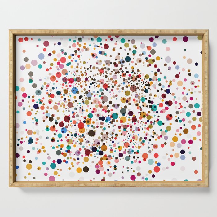 Colorful Splatter Confetti #3 Serving Tray Gallery Image 1