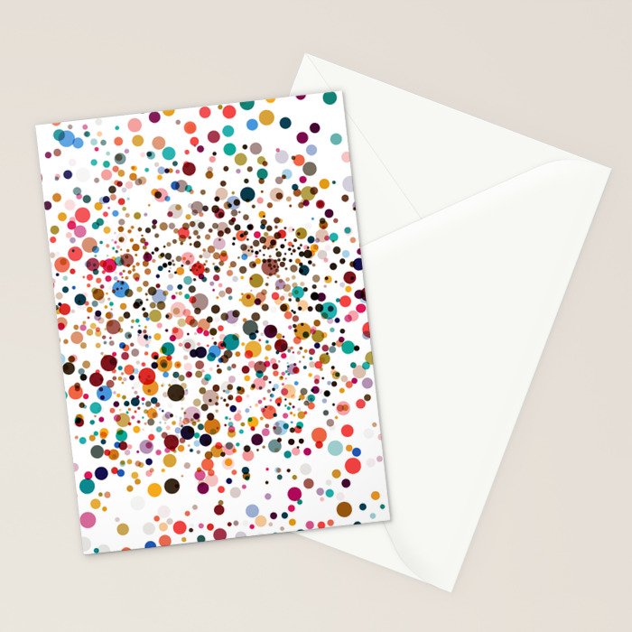 Colorful Splatter Confetti #3 Stationery Card Gallery Image 2