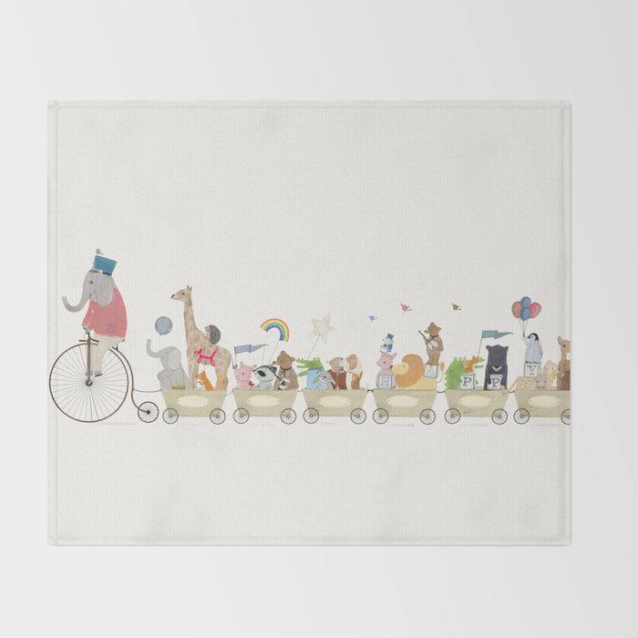 the happy parade Throw Blanket Gallery Image 2