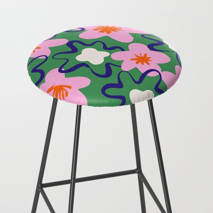 Bright Floral Stool Gallery Image 2