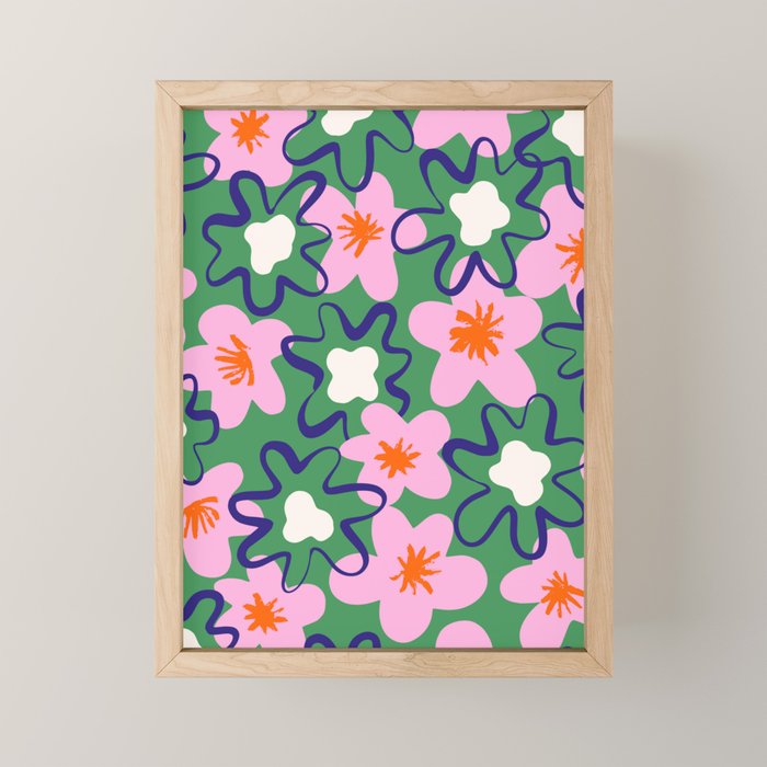 Bright Floral Mini Art Print Gallery Image 1