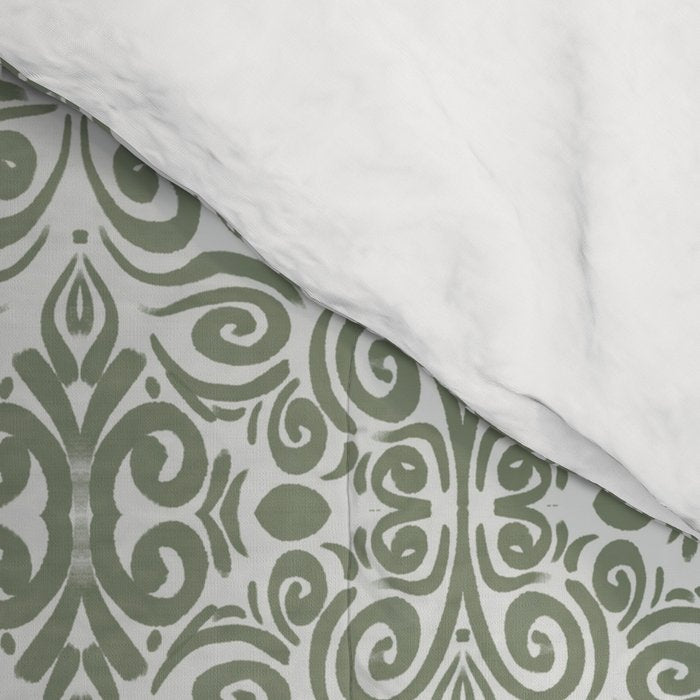 Vintage Green Spirals Comforter Gallery Image 4