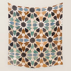 Mosaic Tiles Alhambra, Granada Spain Wall Tapestry Gallery Image 4