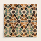 Mosaic Tiles Alhambra, Granada Spain Wood Wall Art Gallery Image 1