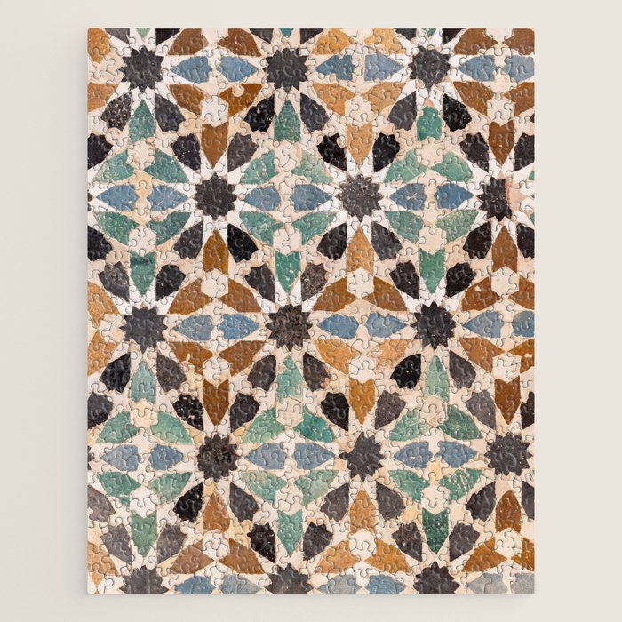 Mosaic Tiles Alhambra, Granada Spain Jigsaw Puzzle Gallery Image 1