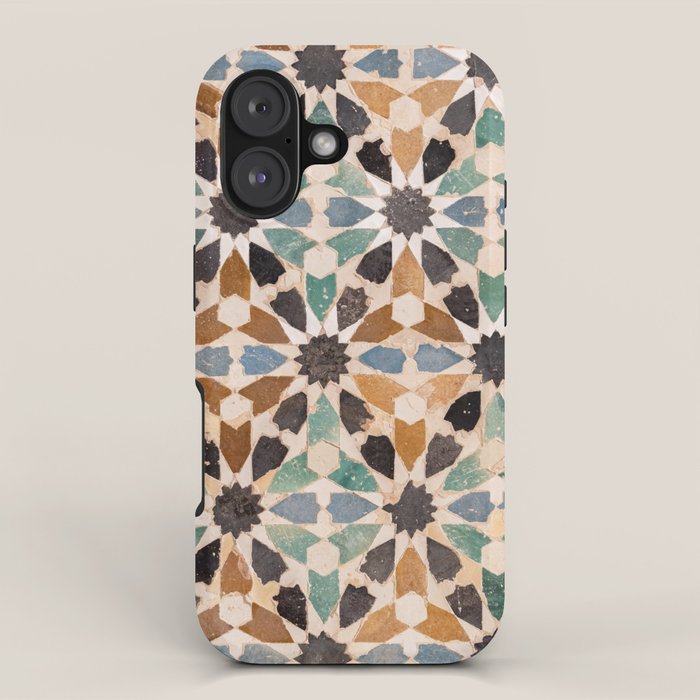 Mosaic Tiles Alhambra, Granada Spain iPhone Case Gallery Image 1