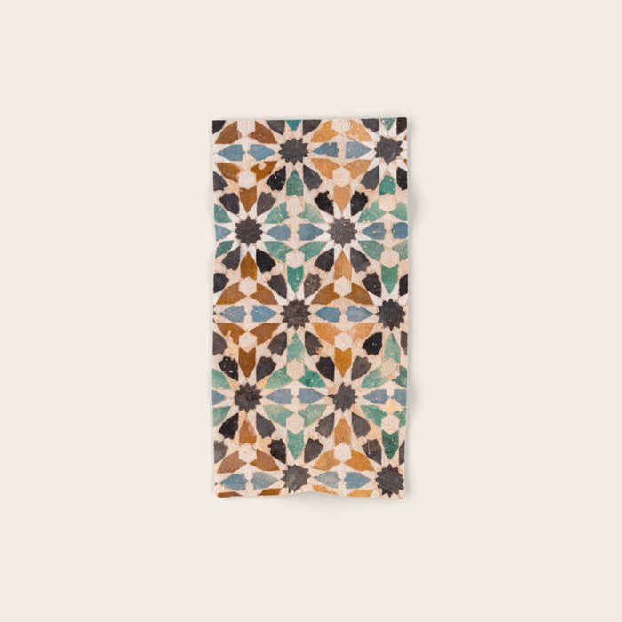 Mosaic Tiles Alhambra, Granada Spain Bath Towel Gallery Image 1