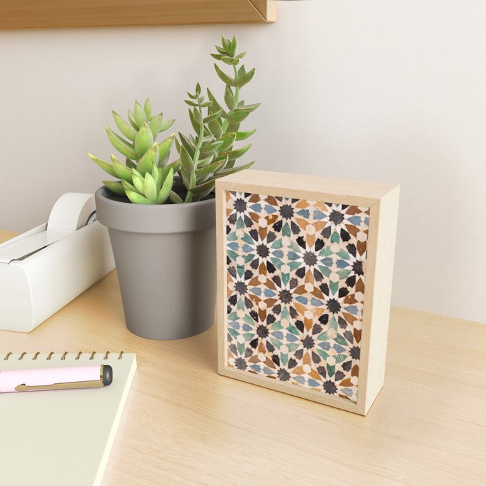 Mosaic Tiles Alhambra, Granada Spain Mini Art Print Gallery Image 2